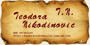 Teodora Nikodinović vizit kartica